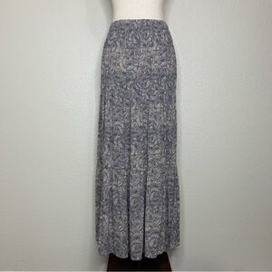NWT Final Touch Boho Paisley Tiered Maxi Skirt